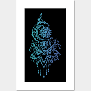 Henna Moon Posters and Art